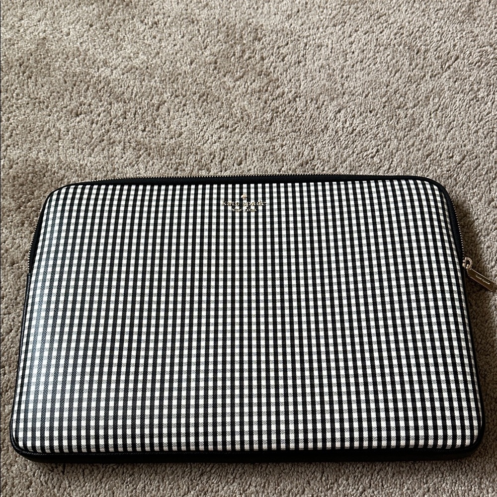 Kate Spade Monochrome Checkered Laptop Sleeve